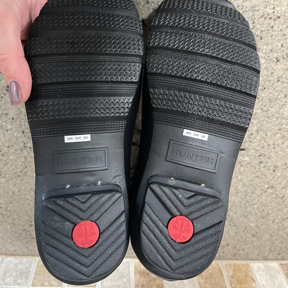 Hunter Women’s Quilted Lace Up All Weather Boots in Black Size 6 - Picture 7 of 9